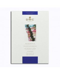 DMC Color catalogue. Samples of DMC threads. W100B. Variation, pearl, metallic, cotton.