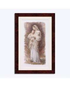 The Blessed Virgin Mary. The Virgin with the child and the lamb. Counted cross stitch embroidery kit. Thea Gouverneur G0560