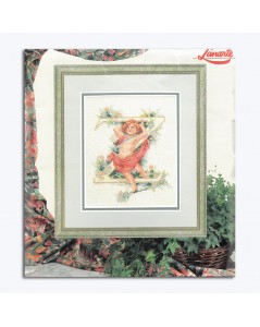 Letter Q cherub. Counted cross stitch embroidery. Lanarte 33997