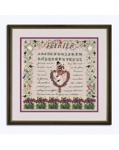 February. Petit point and cross stitch embroidery. Carnival atmosphere. Le Bonheur des Dames 1280