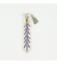 Bookmark embroidered in cross stitch. Pattern: bunch of lavender. Le Bonheur des Dames 4515