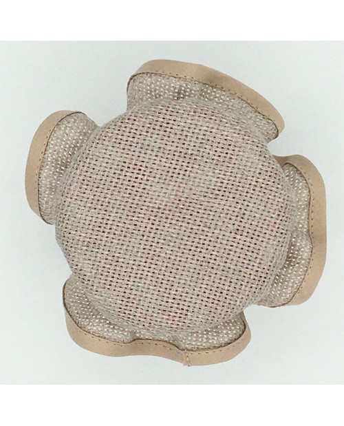 Jam lid cover to embroider by counted cross stitch, made of linen Aïda with beige border. PCAL1