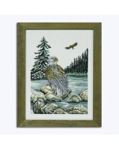 Sea eagle. Counted cross stitch embroidery. Permin of Copenhagen 902170