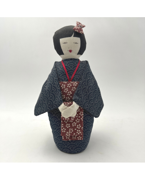 Sewn Japanese doll. Design Leiko by Cécile Vessière. Le Bonheur des Dames PJ12