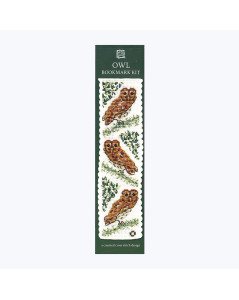 Bookmark kit Owl. Embroidery kit. Textile Heritage Collection
