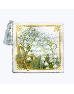 Kit broderie point de croix. Porte-aiguilles Muguet. Textile Heritage Collection