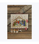 Baby Jesus in the manger, Mary and Joseph. Cross stitch kit, counted stitch. Permin of Copenhagen 348281