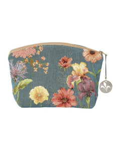 Case with flowers of different colours on. blue background. Jacquard pattern. Art de Lys TR5938T