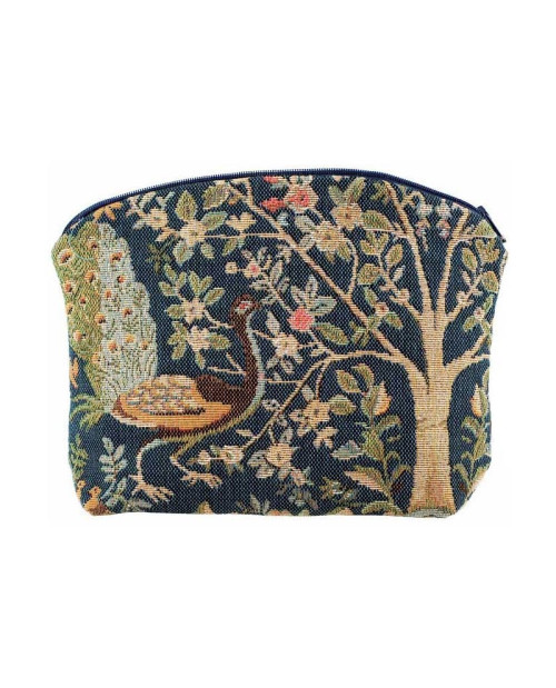 Case with a tree and a peacock. Medieval style. Jacquard pattern. Art de Lys TR8691B