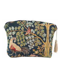 Case with a medieval style pattern: peacock, pheasant, tree. Jacquard. Art de Lys. TR8691B