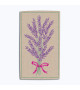 Lavender. Glasses case embroidered with traditional embroidery stitches on natural linen. Le Bonheur des Dames 3010