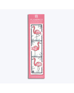Marque-page. Flamingos roses. À broder au point de croix. Textile Heritage Collection 220113