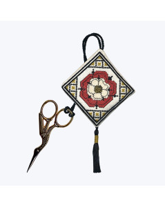 Scissor keep Tudor Rose. Counted cross stitch embroidery kit. Textile Heritage Collection 239139