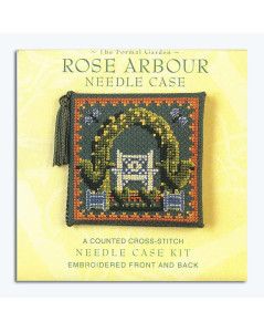 Needles case rose arbour. Counted cross stitch kit on Aida fabric. Textile Heritage Collection. 675555