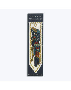 Bookmark Celtic Bird. Embroidery kit, cross stitch, Textile Heritage Collection