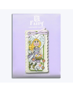 Cross stitch kit. Sachet of lavender. Fairy. Textile Heritage Collection