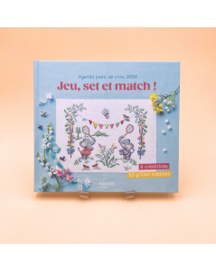 Book by Mango editions. 2024 Counted cross stitch agendaь day planner. Game, set and match! MG611