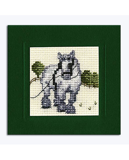 Shire horse. Cross stitch embroidery kit, counted stitch. Textile Heritage Collection.