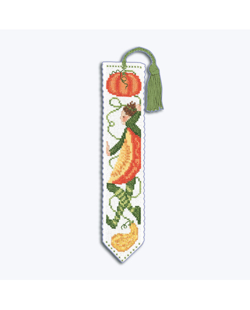 Bookmark embroidered in counted cross stitch. Embroidery kit by Le Bonheur des Dames 4556.