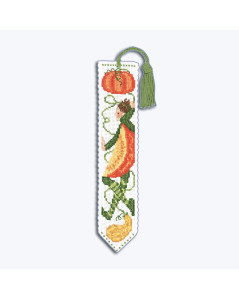Bookmark embroidered in counted cross stitch. Embroidery kit by Le Bonheur des Dames 4556.