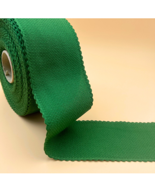 Ribbon for embroidery. Green cotton Aida. Roll . Le Bonheur des Dames BD19