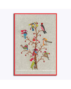 Counted cross stitch embroidery. The tree of birds. Christmas. Le Bonheur des Dames 2679