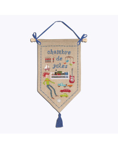 Decorative suspension to embroider in cross stitch - Jules' Room. Le Bonheur des Dames 5075