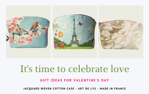 Saint Valentin's gift ideas. Jacquard woven cotton cases by Art de Lys. Made in France.