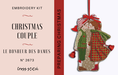 Christmas Couple. Counted cross stitch kit. Decorative suspension. Le Bonheur des Dame 2673