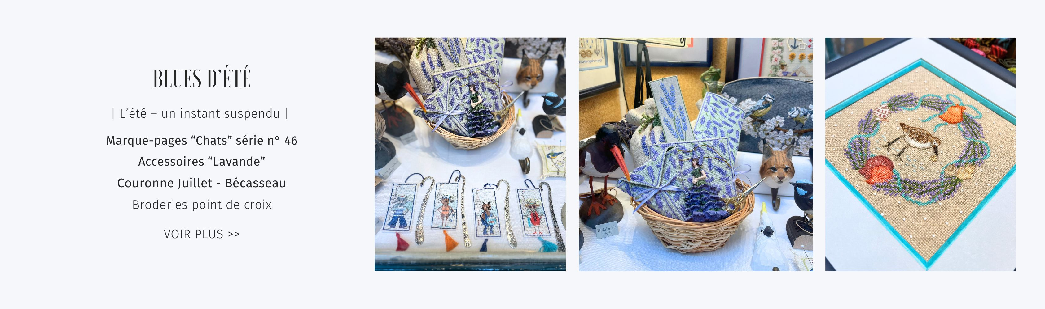 Blues d'été. L’été – un instant suspendu. Découvrez notre sélection de broderies de juillet. Le Bonheur des Dames